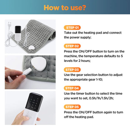 Electric Heating Pad Pet Heat Mat Constant Timer Body Warming Thermal Mat for Abdomen Hand Thermal Mat Winter Use