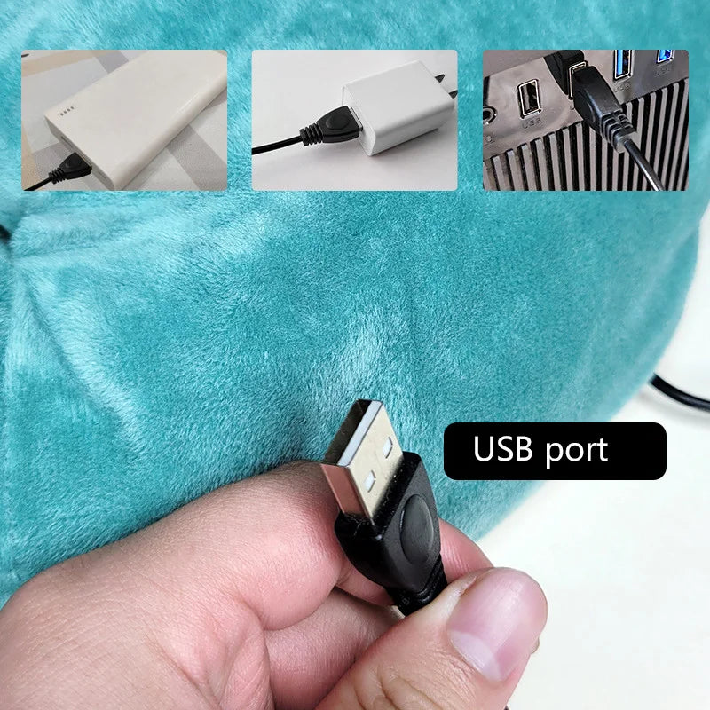 USB Electric Foot Warmer – Heated Fleece Foot Heating Pad for Home & Bed, Soft Cozy Winter Feet Warmer