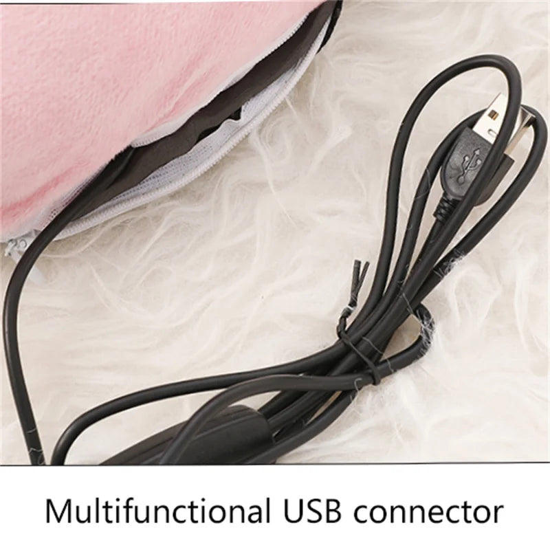 USB Electric Foot Warmer – Heated Fleece Foot Heating Pad for Home & Bed, Soft Cozy Winter Feet Warmer